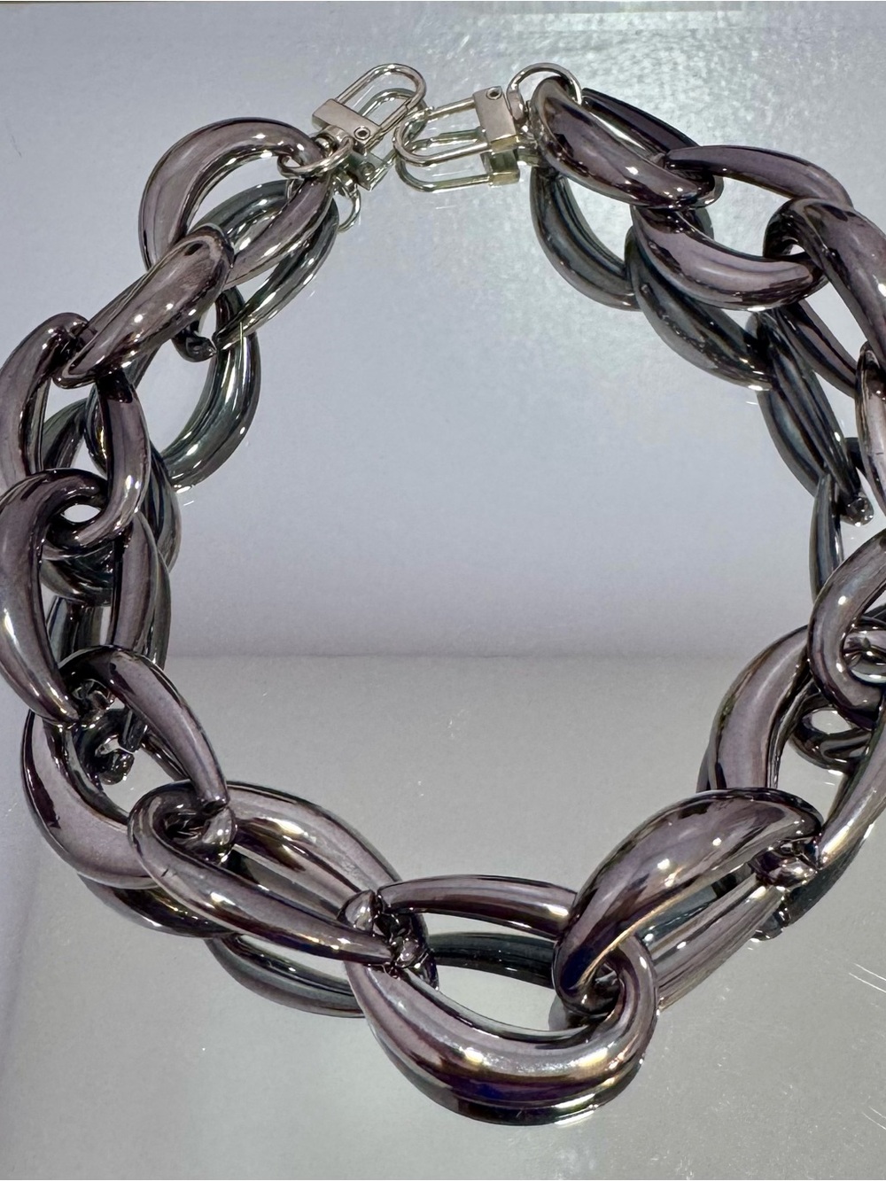 New Gunmetal Link Bag Chain 18 inches - Picture 3 of 6